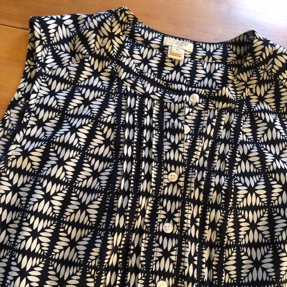 Jcrew Navy and White Patterned Top - Picture 2 of 4